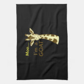 Grappig verwarrend Giraffe Moo ik ben een geit Theedoek (Verticaal)