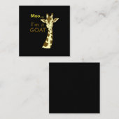 Grappig verwarrend Giraffe Moo ik ben een geit Vierkante Visitekaartje (Voorkant / Achterkant)