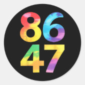 Grappig Verzet 8647 Liberal Fan Ronde Sticker (Voorkant)