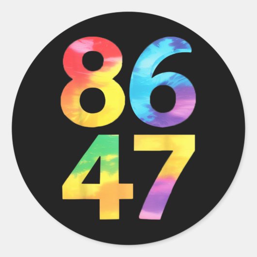 Grappig Verzet 8647 Liberal Fan Ronde Sticker (Voorkant)