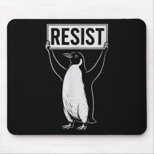 Grappig Verzet Pinguïn Activisme Grafisch Ontwerp Muismat