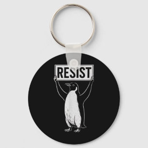 Grappig Verzet Pinguïn Activisme Grafisch Ontwerp Sleutelhanger