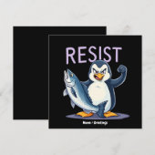 Grappig verzet tegen Penguin-protest tegen tarieve Kaart (Voorkant / Achterkant)