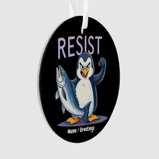 Grappig verzet tegen Penguin-protest tegen tarieve Ornament (voorkant)