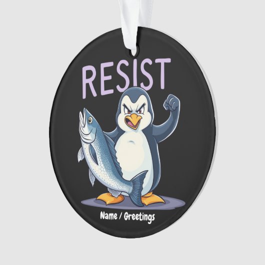 Grappig verzet tegen Penguin-protest tegen tarieve Ornament (voorkant)