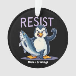 Grappig verzet tegen Penguin-protest tegen tarieve Ornament