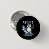 Grappig verzet tegen Penguin-protest tegen tarieve Ronde Button 3,2 Cm (Voorkant /achterkant)