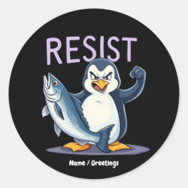 Grappig verzet tegen Penguin-protest tegen tarieve Ronde Sticker