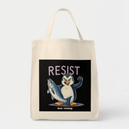 Grappig verzet tegen Penguin-protest tegen tarieve Tote Bag