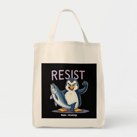 Grappig verzet tegen Penguin-protest tegen tarieve Tote Bag (Voorkant)