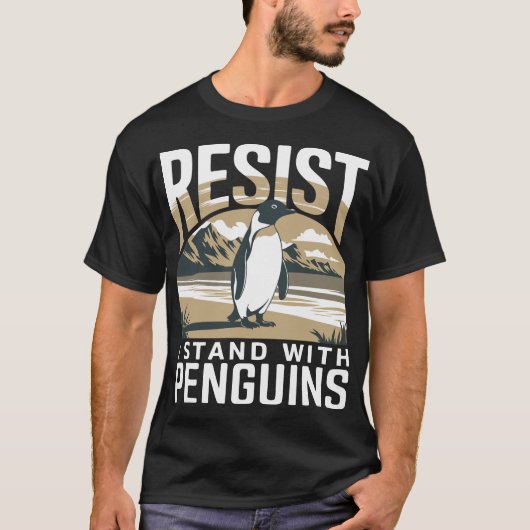 Grappig verzet tegen pinguïn activisme t-shirt (Voorkant)