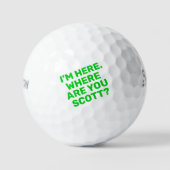 Grappig vet groene tekst Golfer naam verloren Golfballen (Voorkant)