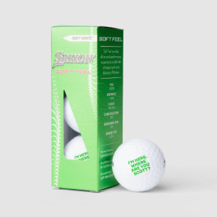 Grappig vet groene tekst Golfer naam verloren Golfballen