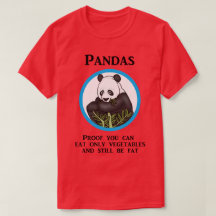 Grappig vet Panda, groenten werken niet