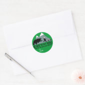 Grappig vet Santa cadeau Ronde Sticker (Envelop)