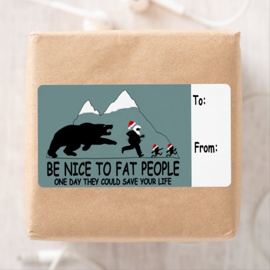 Grappig vet Santa Etiket (Insitu)