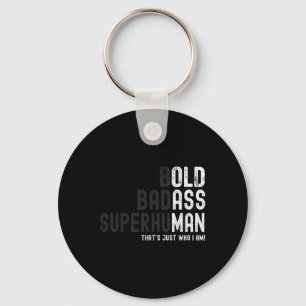 Grappig vet slecht bovenmenselijk oud Man vader op Sleutelhanger