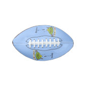 Grappig vethongerige groene visvisserij-cartoon american football (Voorkant)