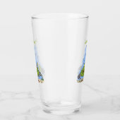 Grappig vethongerige groene visvisserij-cartoon glas (Rechts)