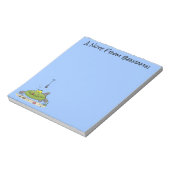 Grappig vethongerige groene visvisserij-cartoon notitieblok (Linkerzijde)