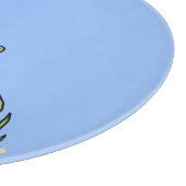 Grappig vethongerige groene visvisserij-cartoon snijplank (Hoek)