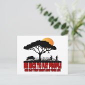 Grappig vette grap briefkaart (Staand voorkant)