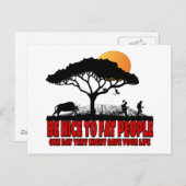 Grappig vette grap briefkaart (Voorkant / Achterkant)