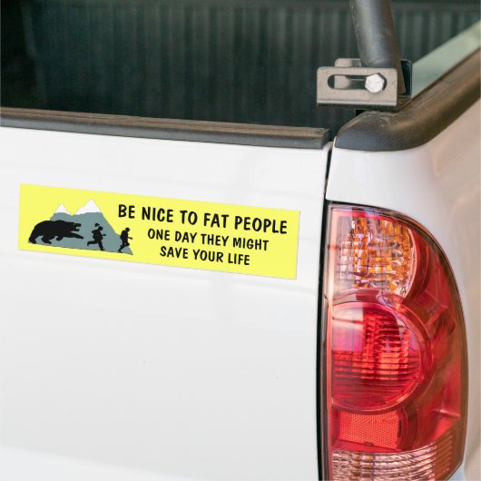 Grappig vette grap bumpersticker (Op Truck)