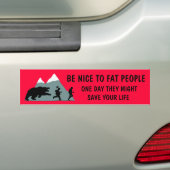 Grappig vette grap bumpersticker (Op auto)