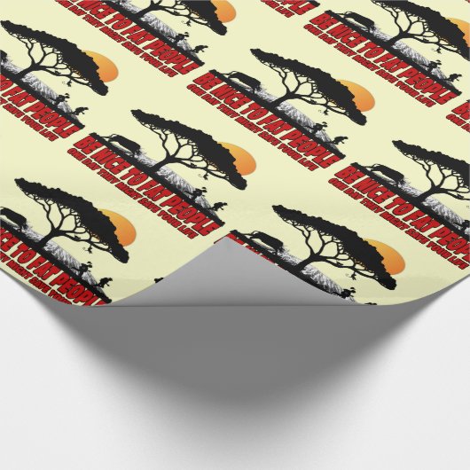 Grappig vette grap cadeaupapier (Hoek)