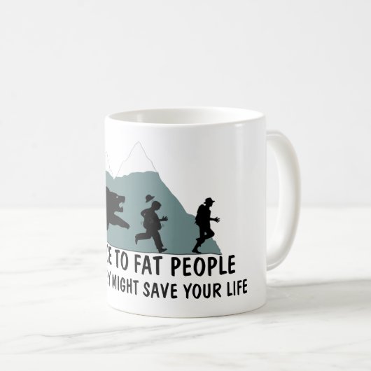 Grappig vette grap koffiemok (Voorkant rechts)