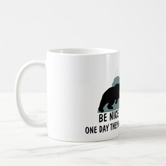 Grappig vette grap koffiemok (Links)