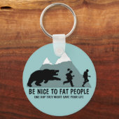 Grappig vette grap sleutelhanger (Voorkant)