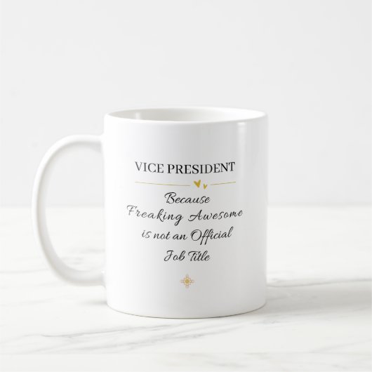 Grappig vice-president cadeau koffiemok (Links)