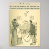 Grappig Victoriaans fietsscène Poster (Voorkant)