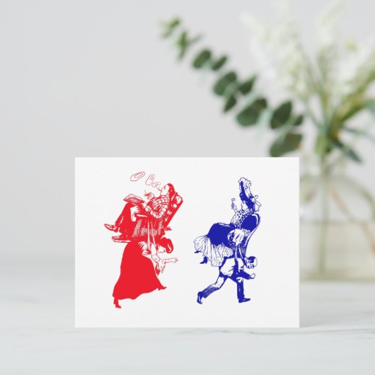 grappig Victoriaans huwelijk Briefkaart (Staand voorkant)