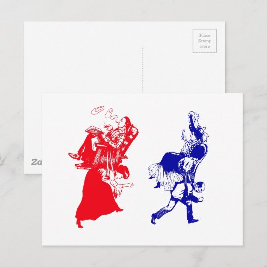 grappig Victoriaans huwelijk Briefkaart (Voorkant / Achterkant)