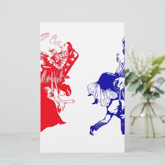 grappig Victoriaans huwelijk Briefpapier (Staand voorkant)