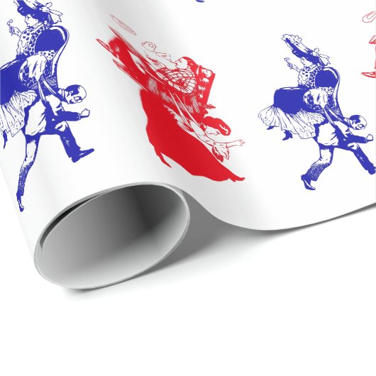 grappig Victoriaans huwelijk Cadeaupapier (Rol Hoek)