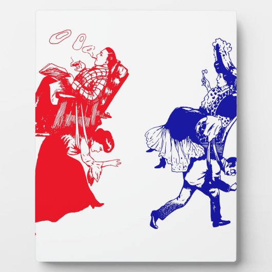 grappig Victoriaans huwelijk Fotoplaat (Voorkant)