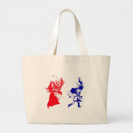 grappig Victoriaans huwelijk Grote Tote Bag