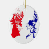 grappig Victoriaans huwelijk Keramisch Ornament (Rechts)