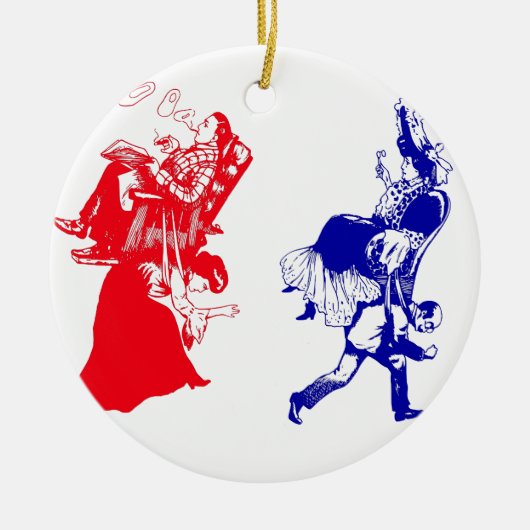 grappig Victoriaans huwelijk Keramisch Ornament (Voorkant)