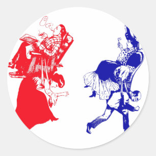 grappig Victoriaans huwelijk Ronde Sticker