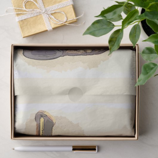 Grappig Victoriaans kerstkatten Tissuepapier (Geschenk)