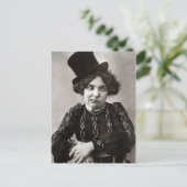 Grappig  Victoriaans vrouw die een gezicht maakt Briefkaart (Staand voorkant)