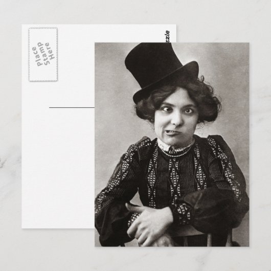 Grappig  Victoriaans vrouw die een gezicht maakt Briefkaart (Voorkant / Achterkant)
