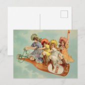 Grappig  Victoriaans Vrouwen Drink Bier Briefkaart (Voorkant / Achterkant)