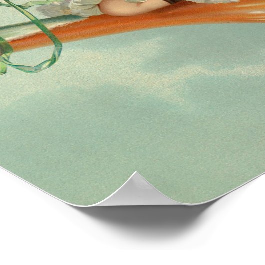 Grappig  Victoriaans Vrouwen Drink Bier Poster (Hoek)