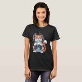 Grappig Video Game Design Een Grappige Kat Spelen T-shirt (Voorkant volledig)